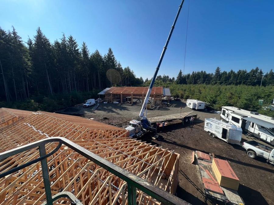 Setting Trusses — New Construction